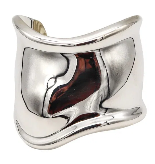 TIFFANY & CO. 1980 Elsa Peretti Vintage RIGHT Bone Cuff In .925 Sterling Silver