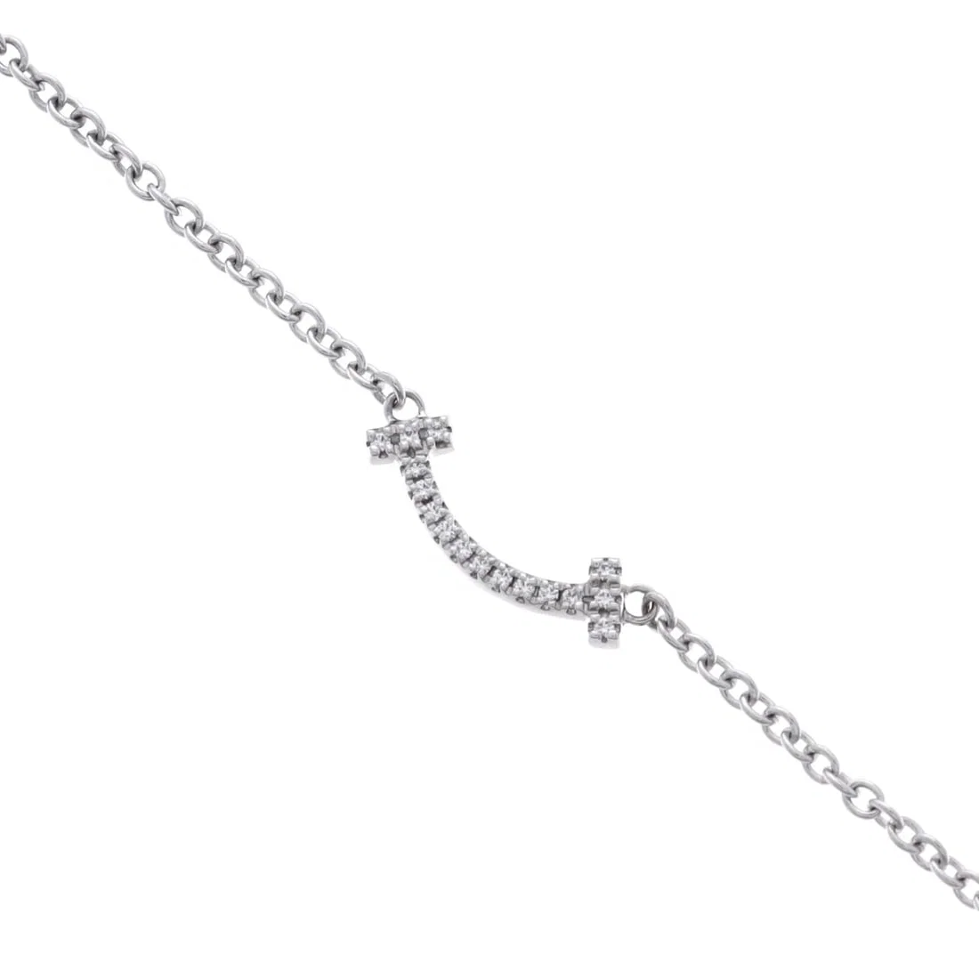 TIFFANY & CO. BRACELET DIAMOND T SMILE MINI
