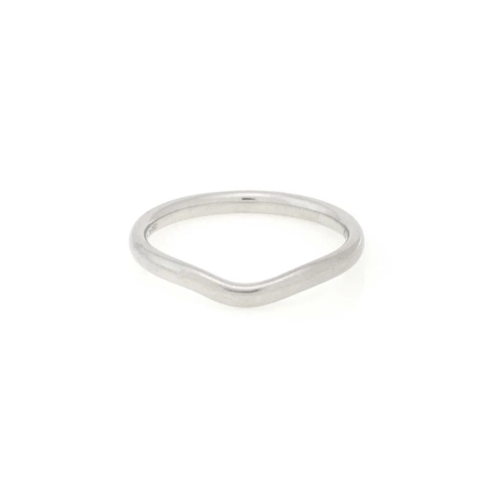Tiffany & Co. Elsa Peretti Curved Platinum Wedding Band Ring
