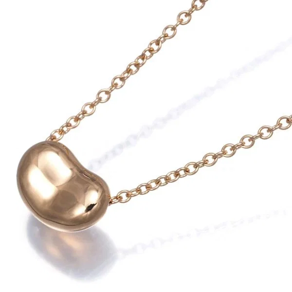 TIFFANY&CO. NECKLACE BEAN 18K 750 ROSE GOLD