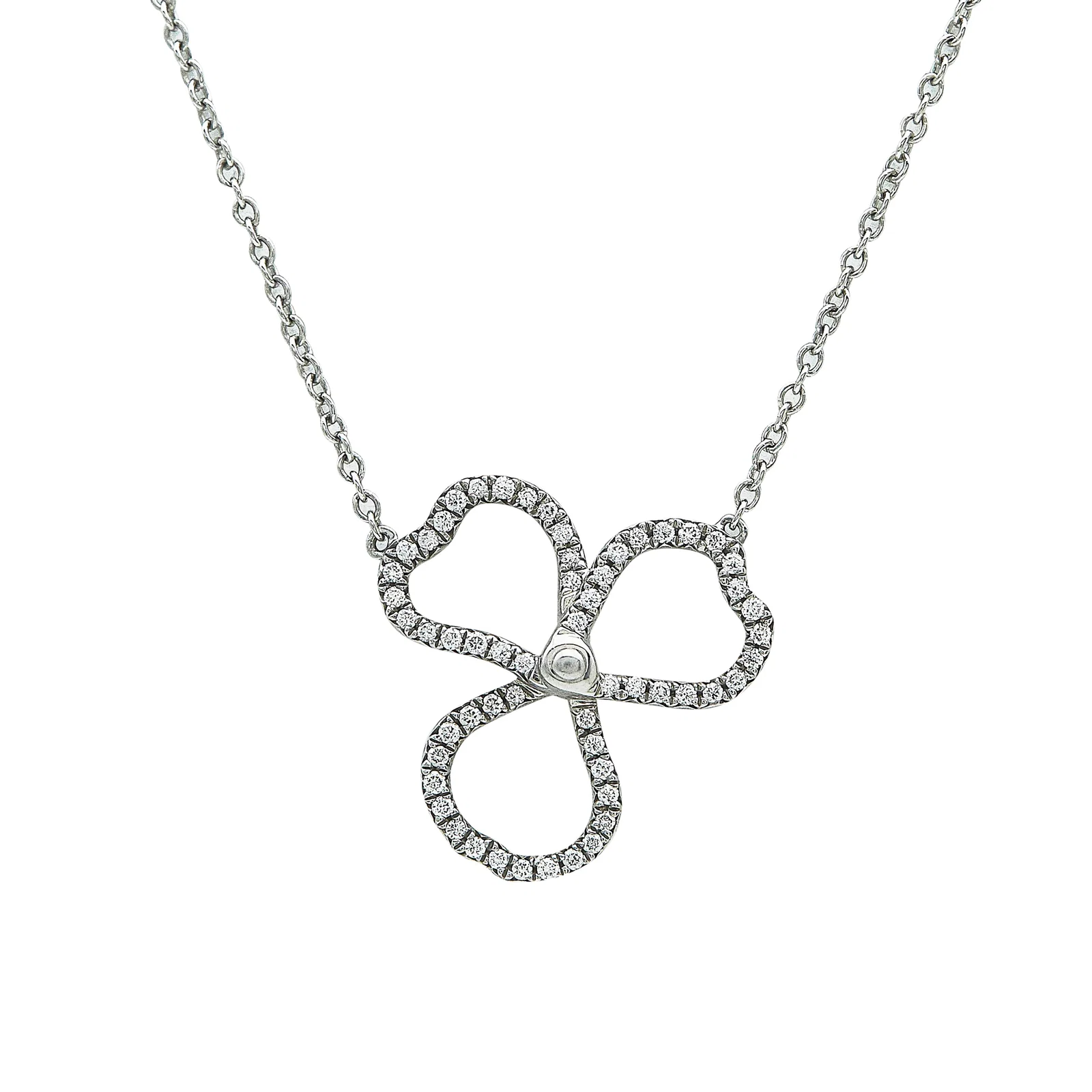 Tiffany & Co. Paper Flowers Platinum and Diamond Openwork Flower Pendant Necklace