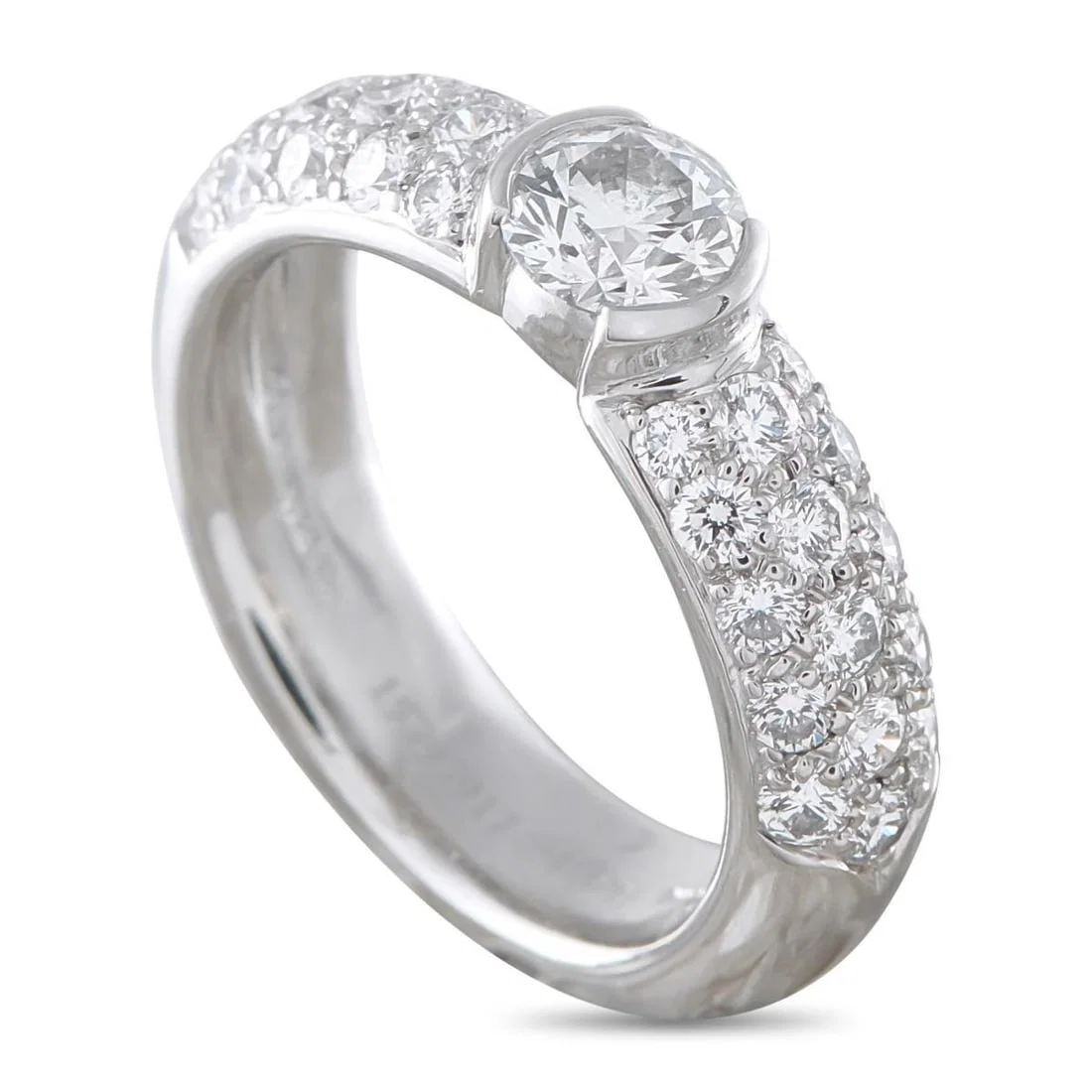TIFFANY & CO. PLATINUM 0.96CT DIAMOND RING