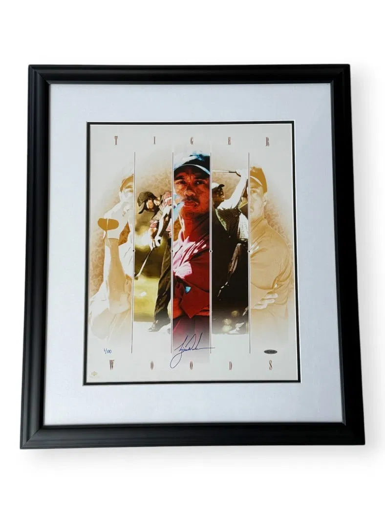 Tiger Woods Autographed 16x20 Photo Collage Limited Edition 1/100 UDA