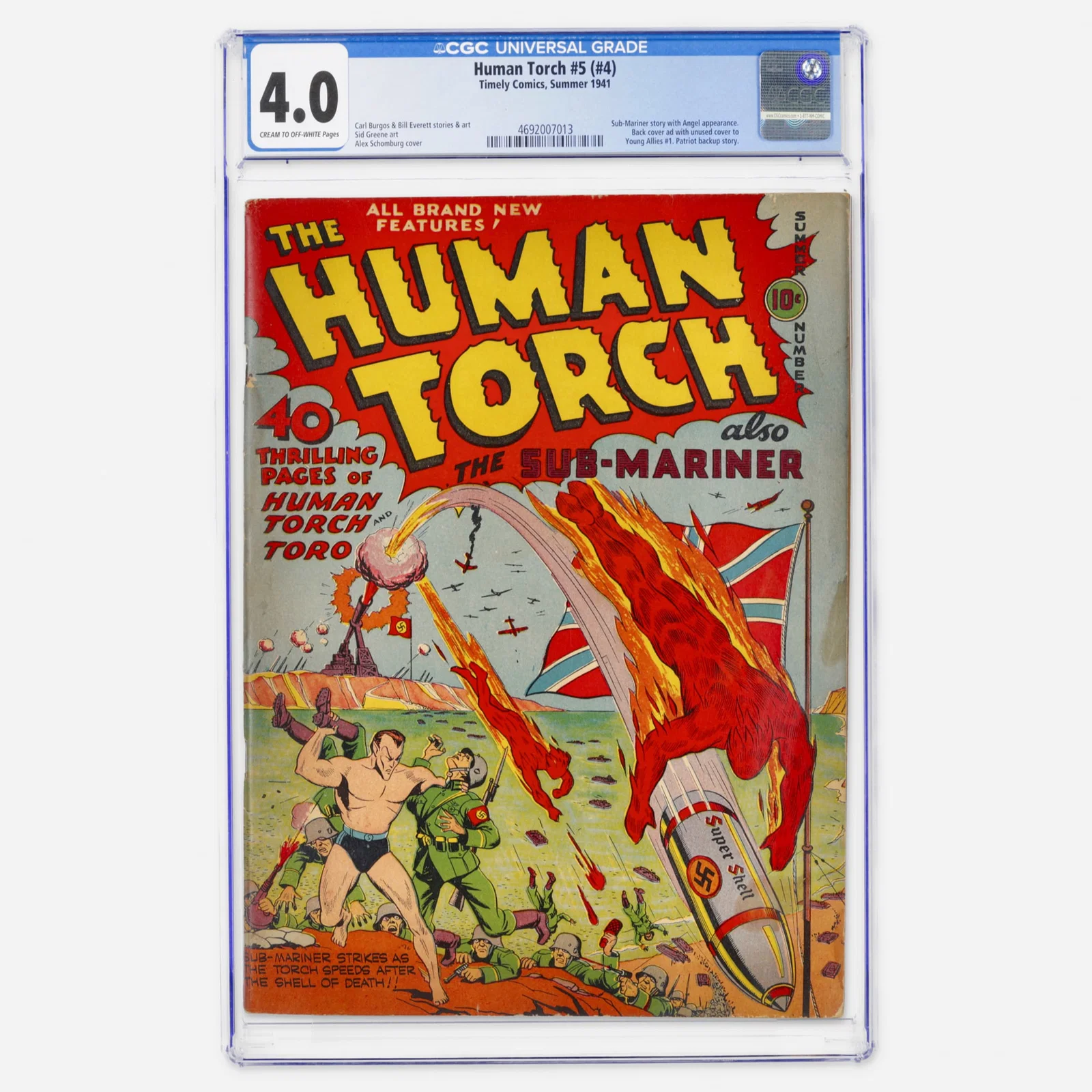 Timely Comics Human Torch #5 (#4) CGC 4.0