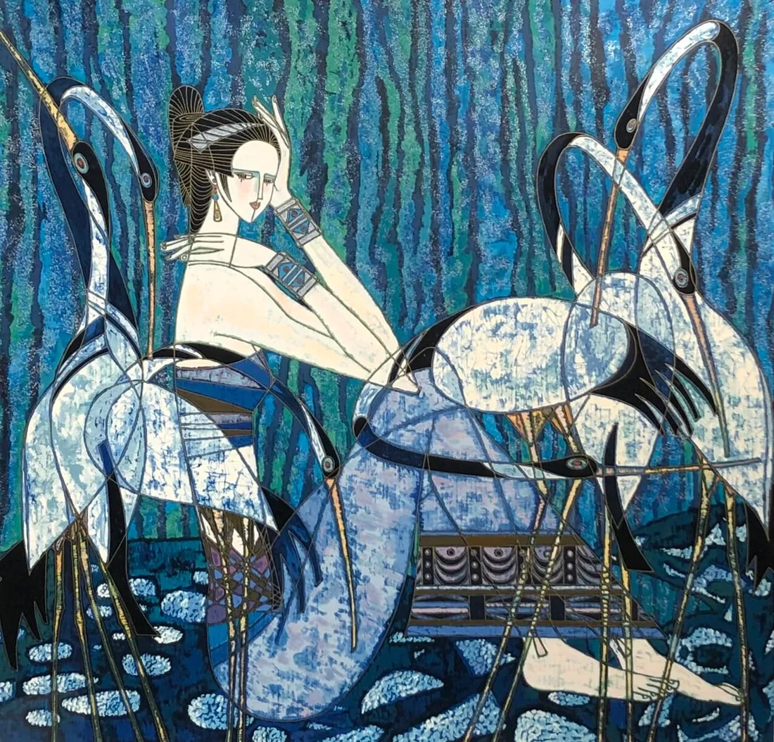 Ting Shao Kuang "Emerald Valley" Signed Serigraph