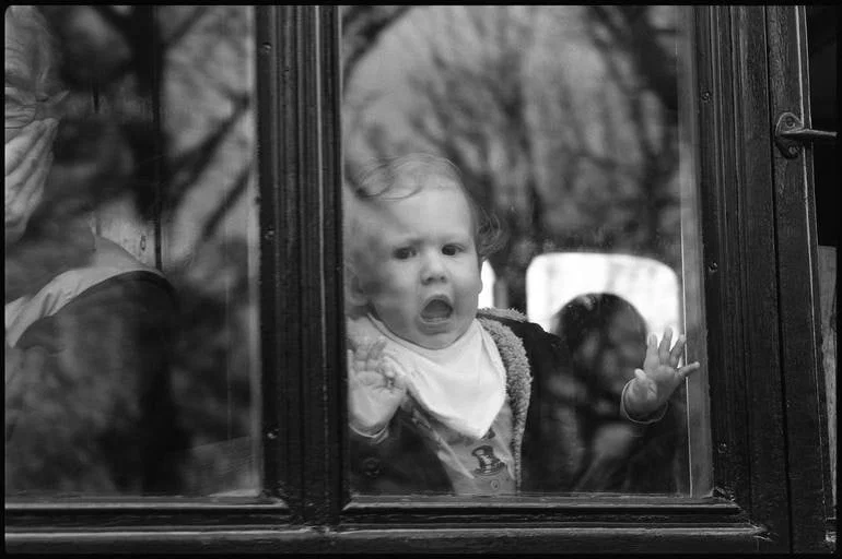 Toddler & Half Face, Mid-Suffolk Light Railway - Silver Gelatin