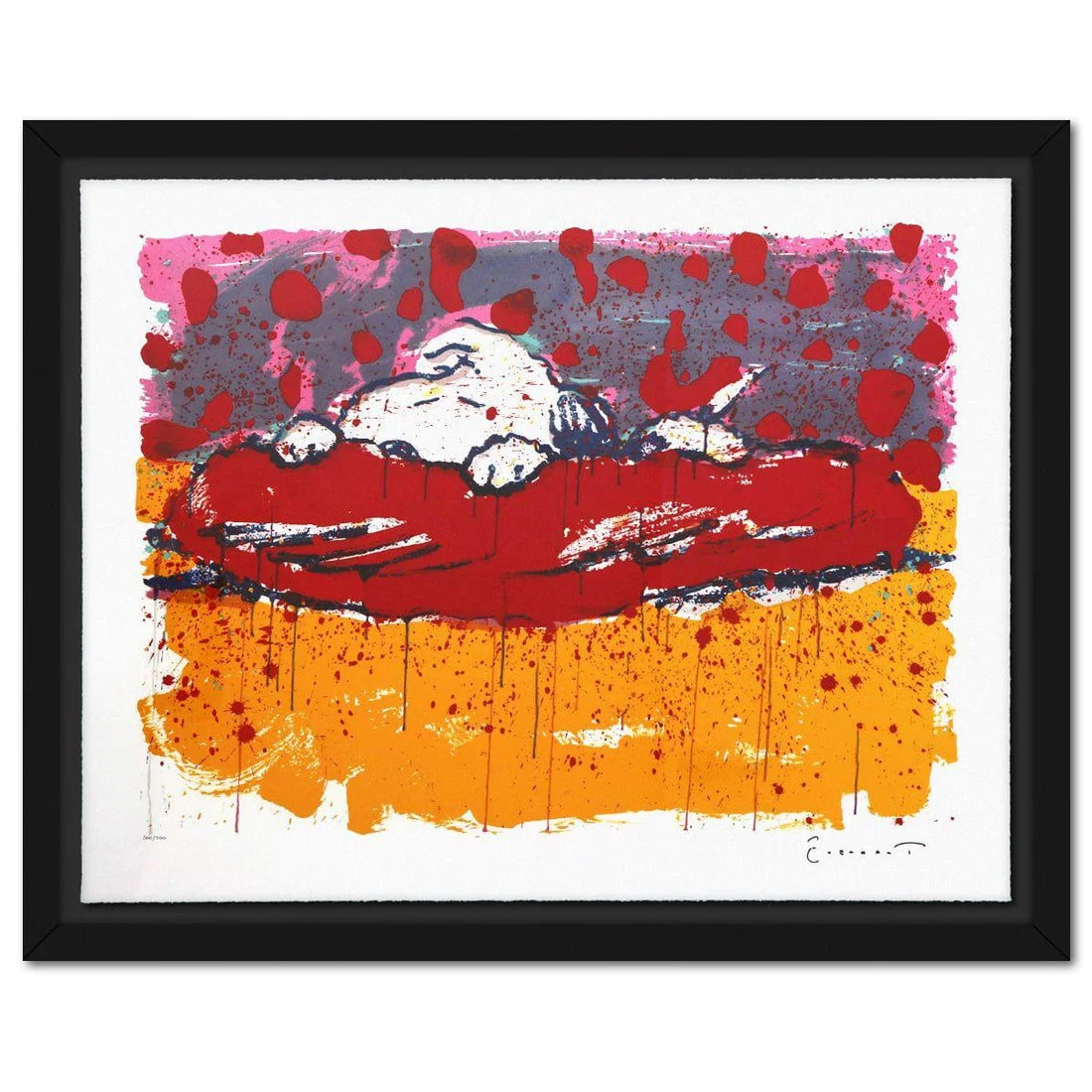 Tom Everhart- Hand Pulled Original Lithograph "Pig Out"