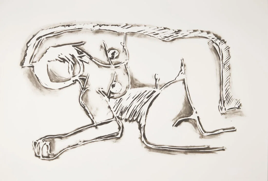 Tom Wesselmann (American, 1931-2004) Monica Lying on Her Side with Scribbles, 1990