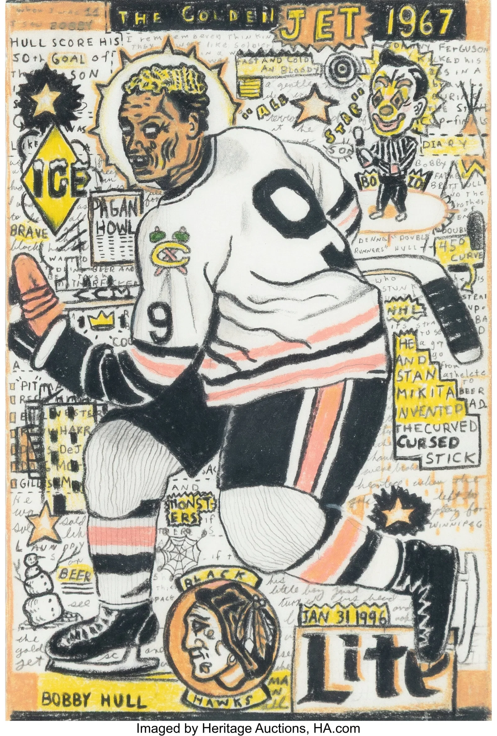 Tony Fitzpatrick (American, 1958) Bobby Hull Gra