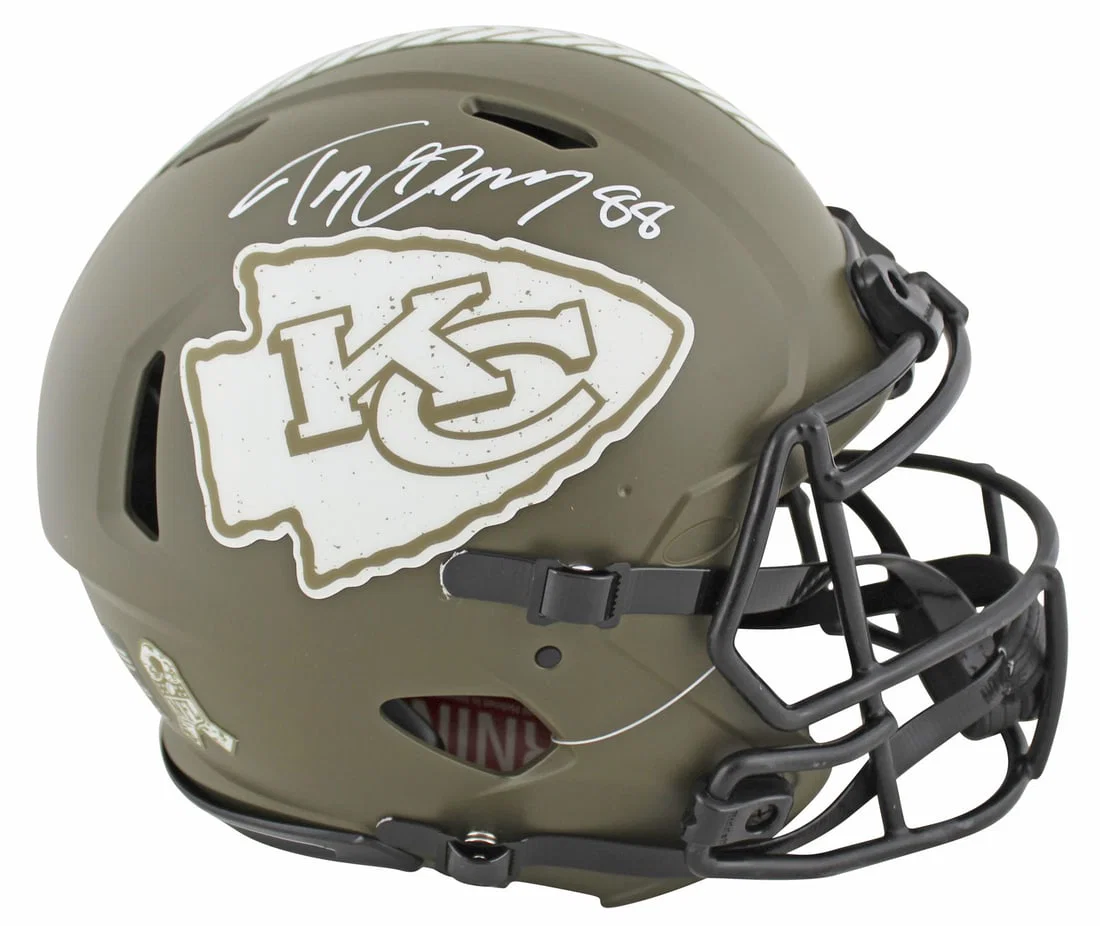 Tony Gonzalez Autographed Kansas City Chiefs Riddell Speed Full Size Helmet BAS Witnessed