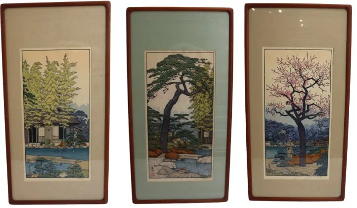 Toshi Yoshida (1911-1995) Japanese, (3) Woodblock Prints
