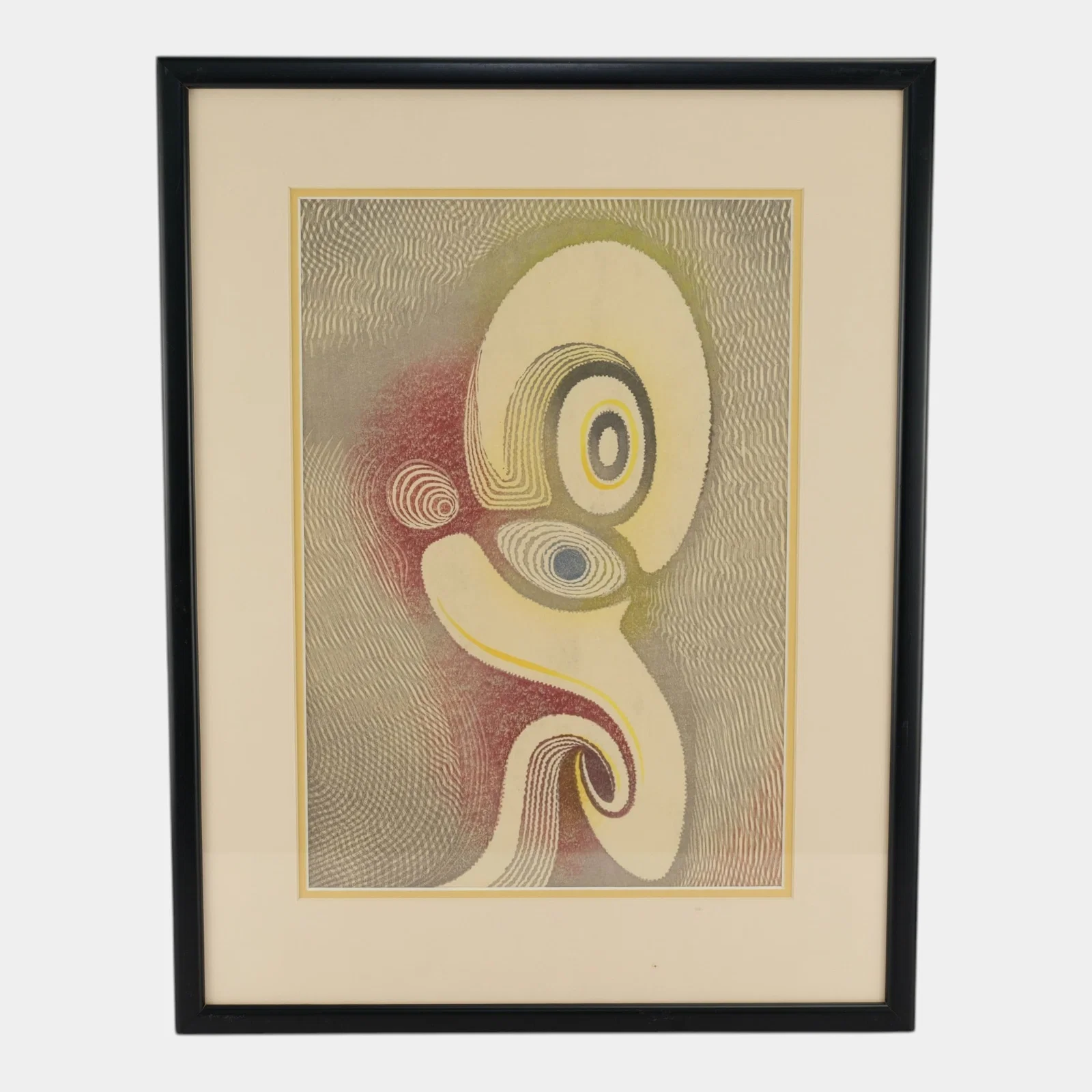 Toshi Yoshida (Japanese, 1911-1995) "Mist" 1960s Abstract Period Woodblock Print