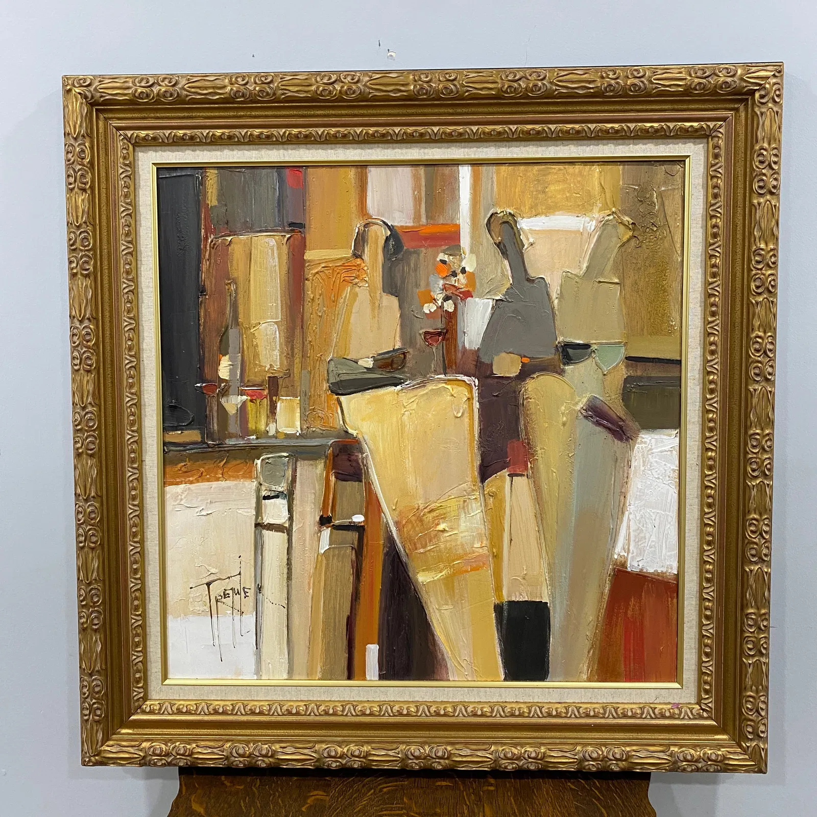 Tremler Original Oil On Canvas Abstract Art