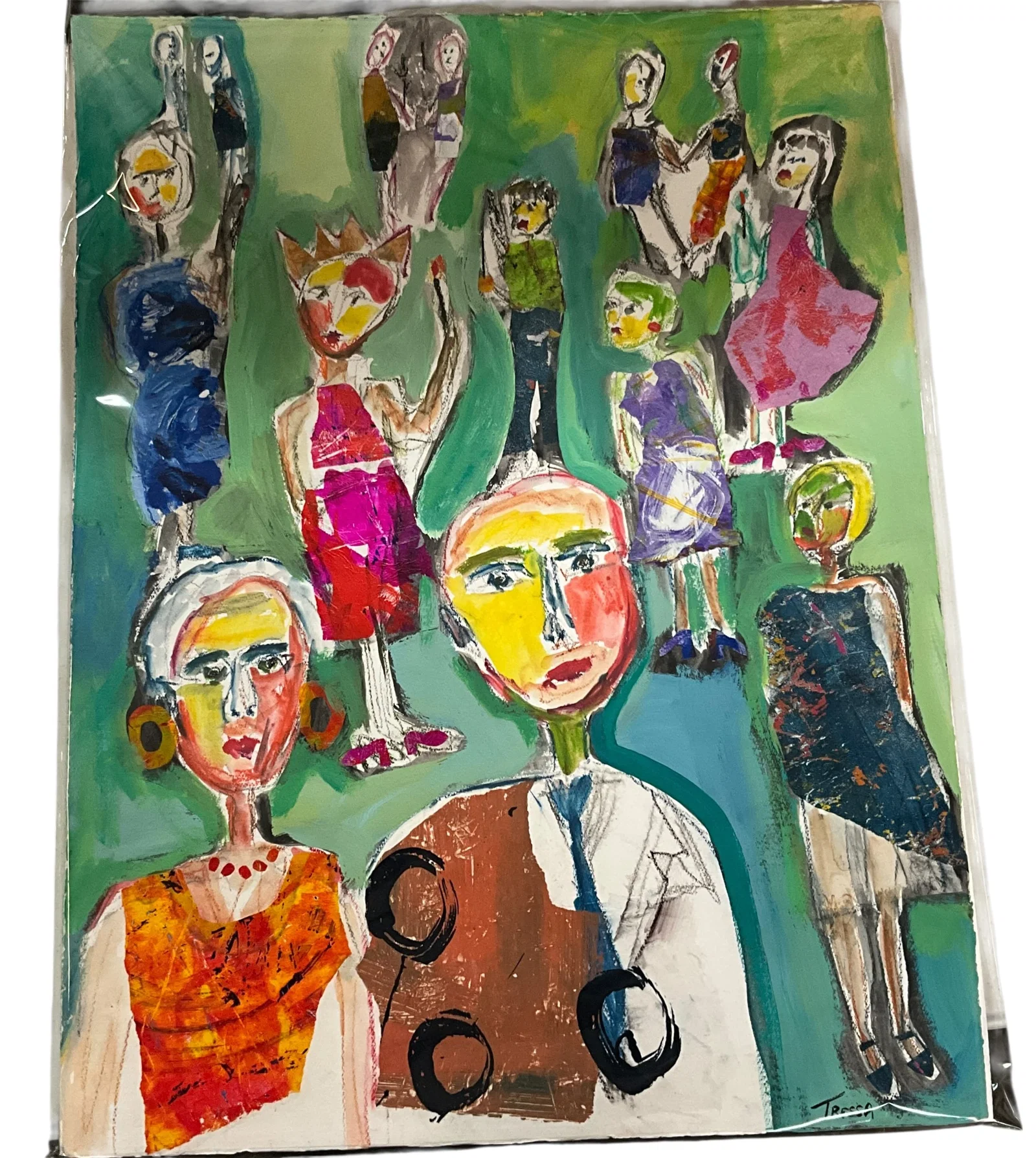 Tressa Mills (American, 20th Century), Untitled Abstract Expressionist Painting,
