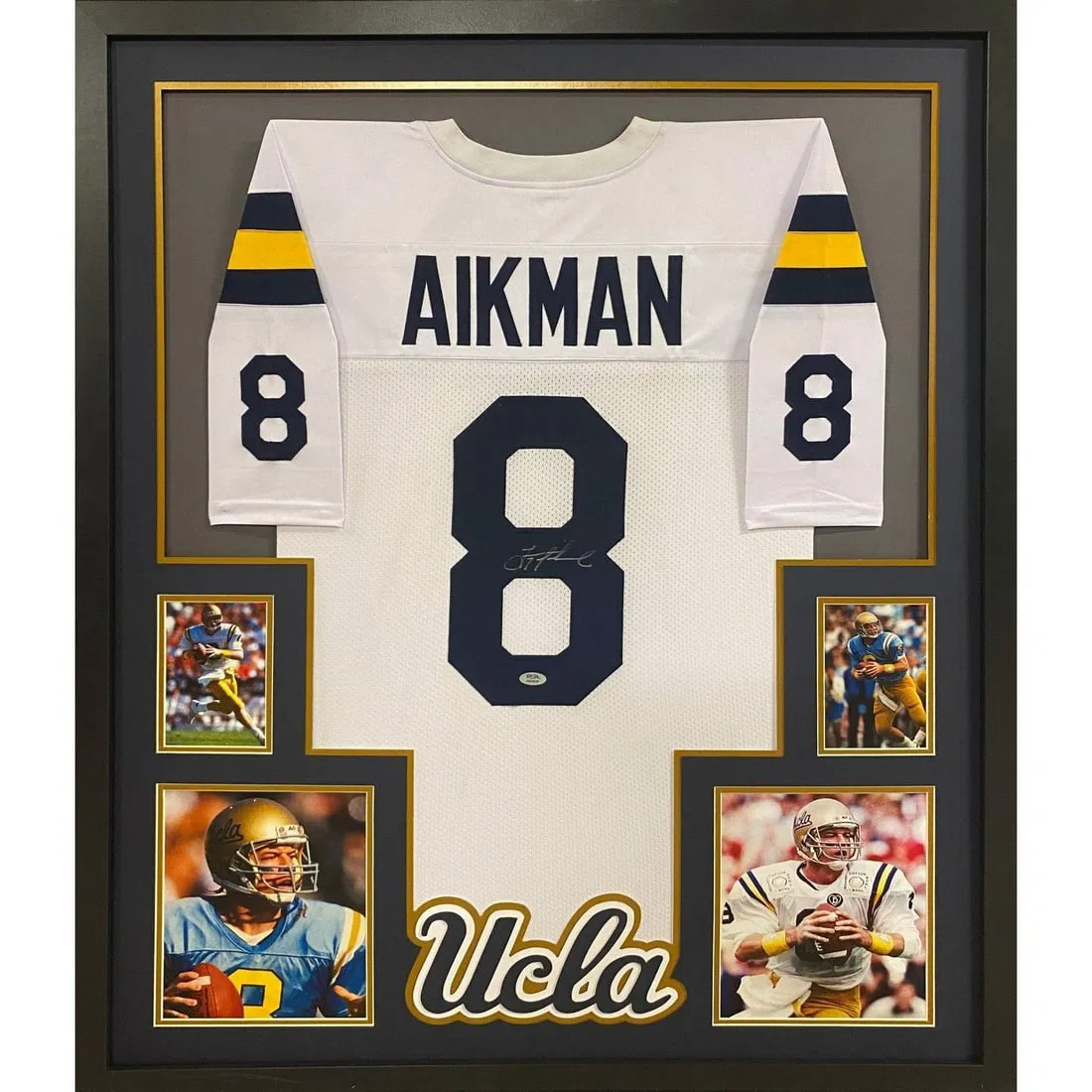 Troy Aikman Autographed Framed UCLA Jersey PSA/DNA Certified