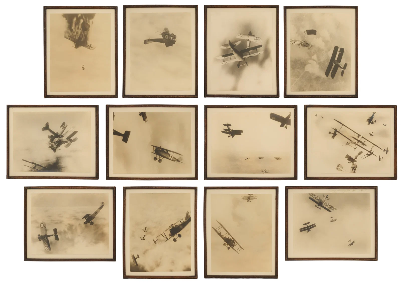 Twelve Cockburn-Lange Aviation Combat Photographs