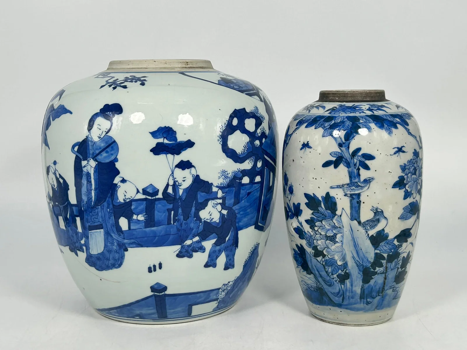 Two Chinese Blue and White Porcelain Ware, Qing Dynasty