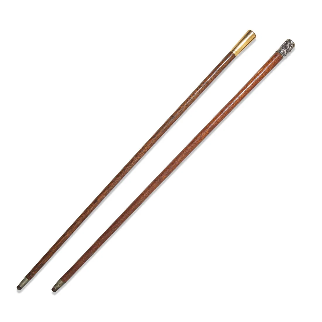 Two Gold or Silver-Mounted Walking Sticks Presented to James Walter Thompson (1847-1928)