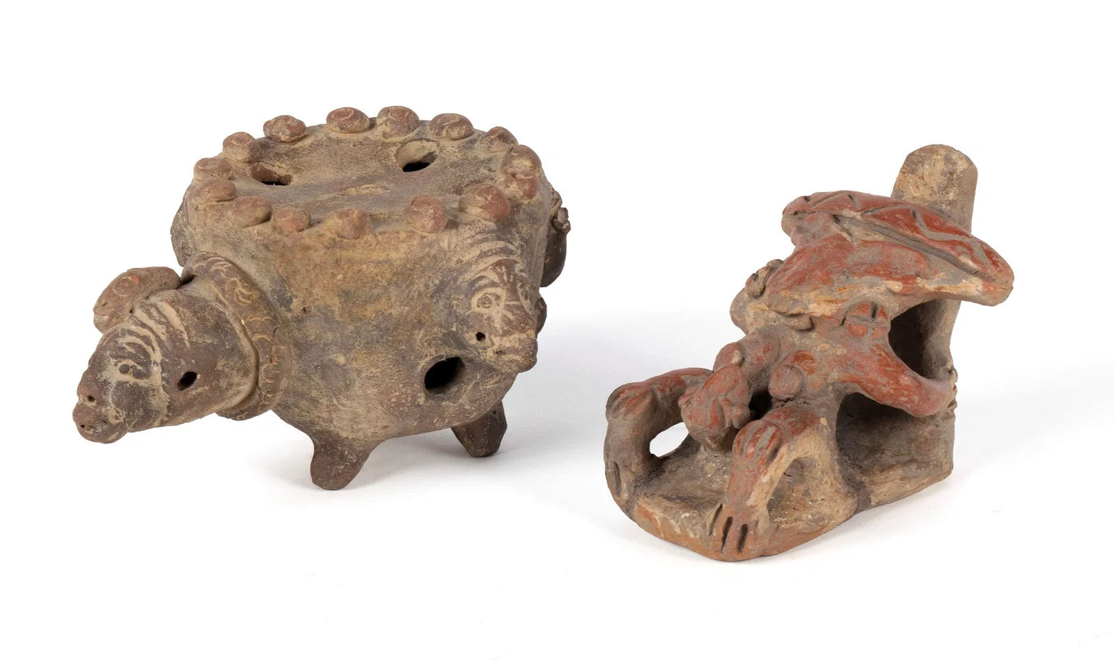 TWO PRE-COLUMBIAN MAYAN FIGURES
