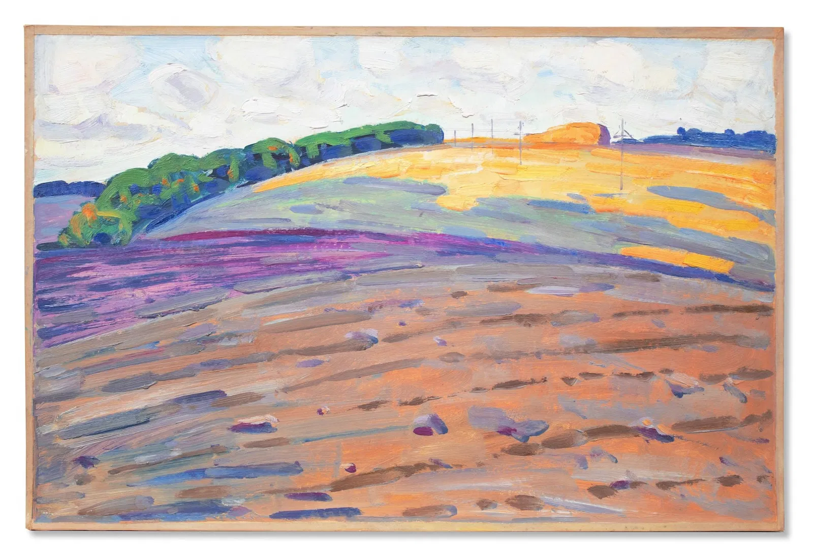 Tyukha Ivan (Ukrainian artist), "Field", oil on cardboard