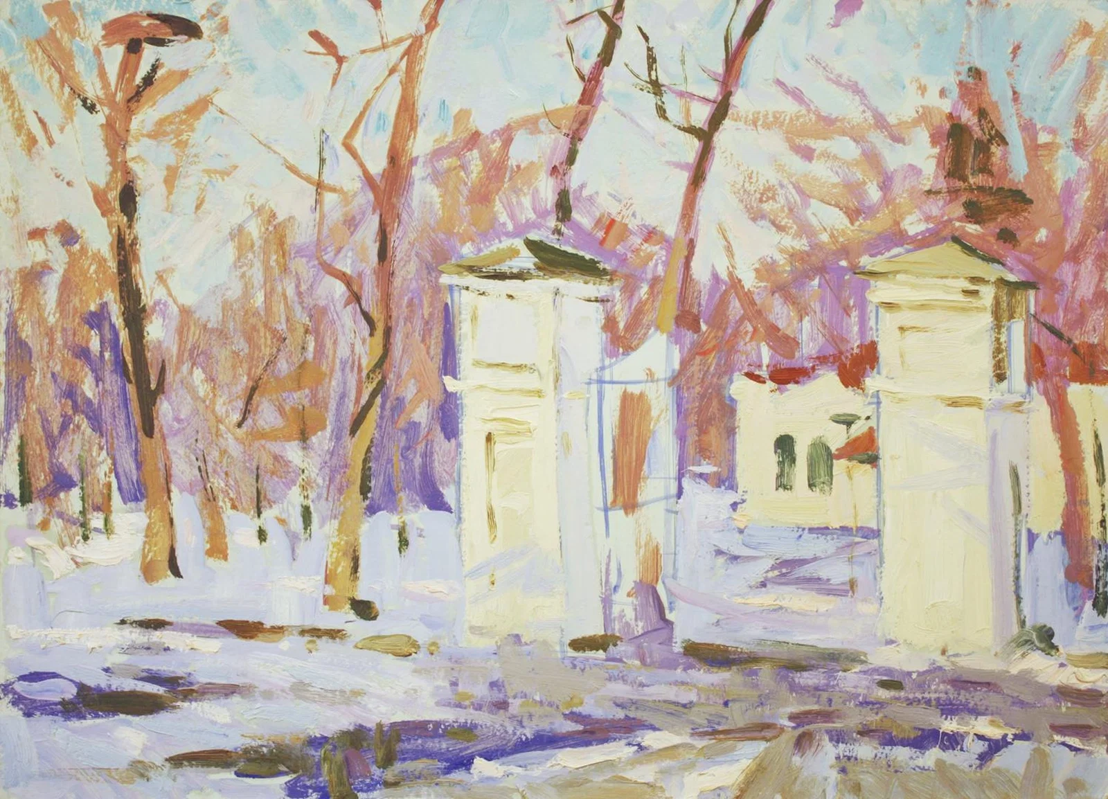 Tyukha Ivan (Ukrainian artist), "Old park", oil on cardboard