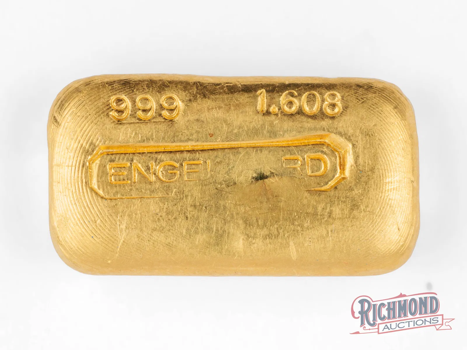 Ultra-Rare 50 Gram Engelhard Gold Bar With Foundry Mark