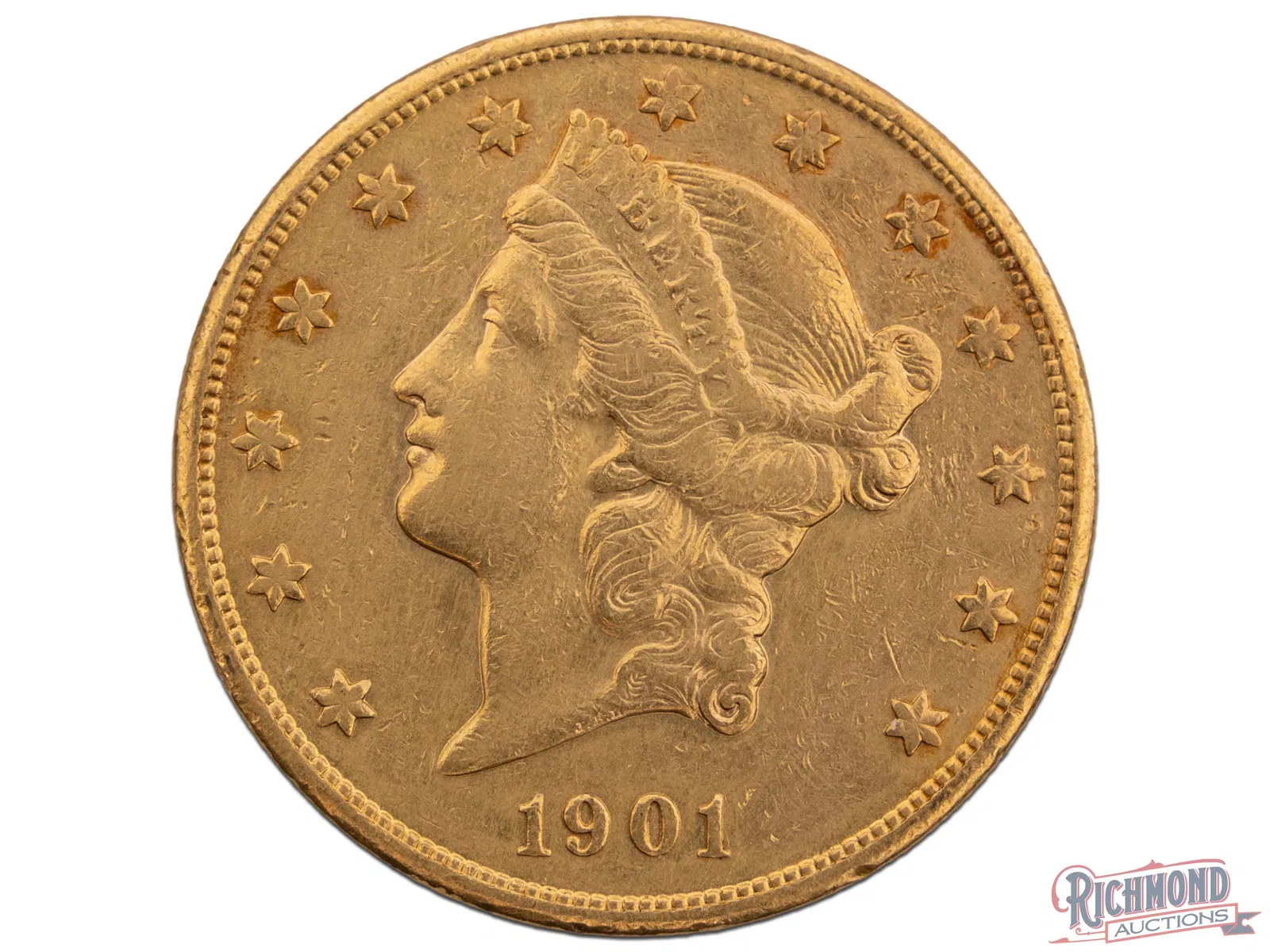 Uncommon 1901-S $20 Liberty Head Double Eagle in Extremely Fine Condition