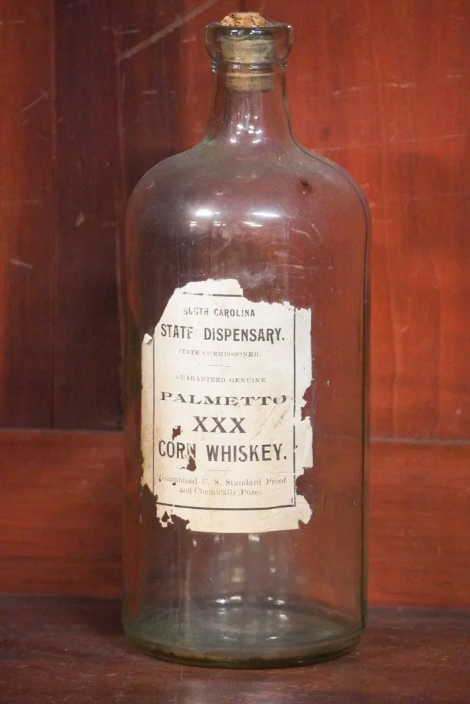 Uncommon South Carolina Paper Label Cylinder Dispensary Bottle