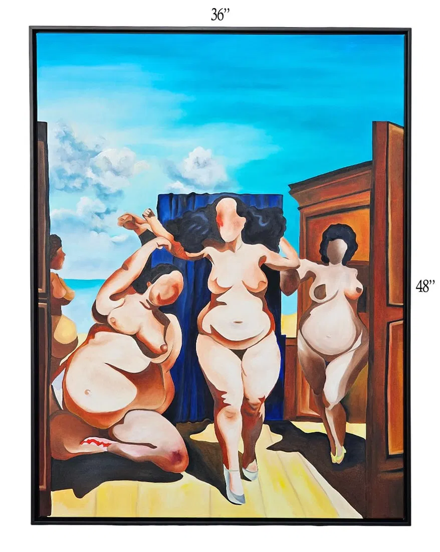 'Unveiled Strength' Oil On Canvas Painting