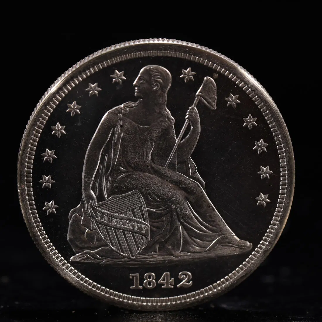 USA One Dollar 1842 Coin
