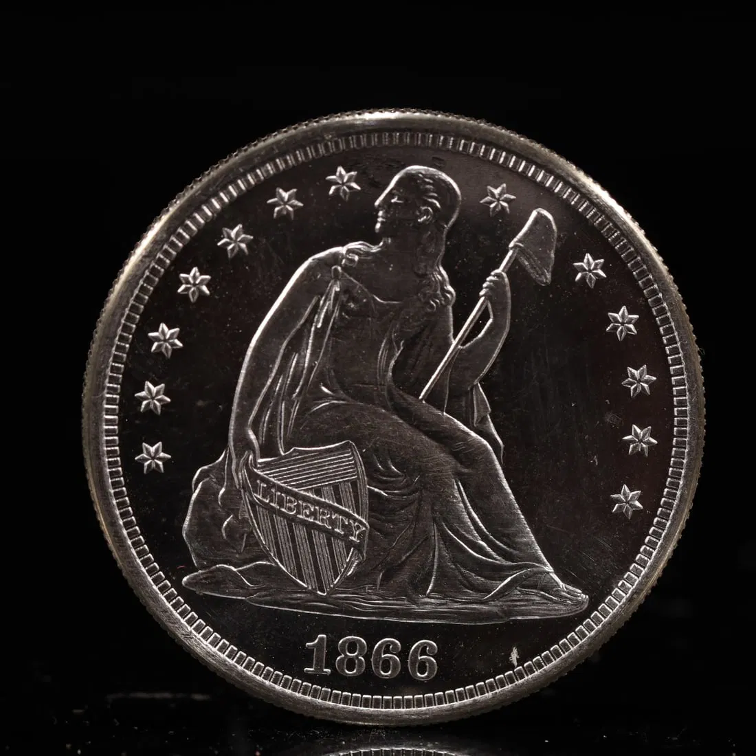 USA One Dollar 1866 Coin