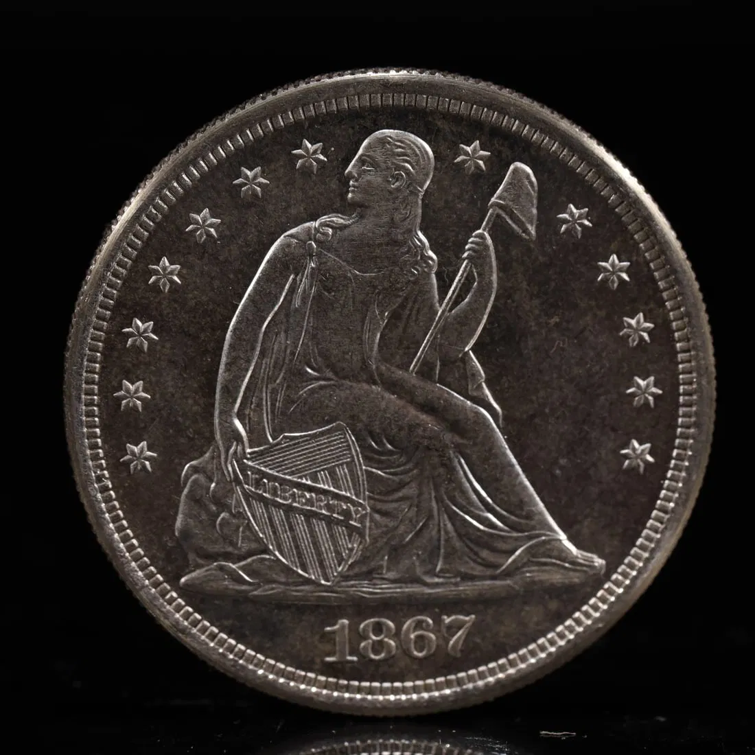 USA One Dollar 1867 Coin