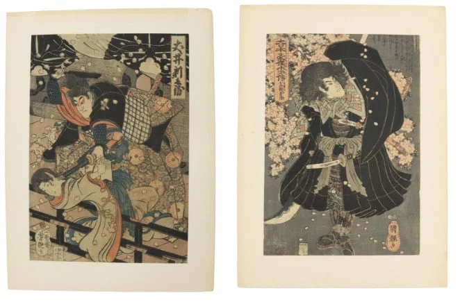 Utagawa Yoshitsuya (1822-1866) & Kuniteru (1808-1874) Japanese, (2) Woodblocks