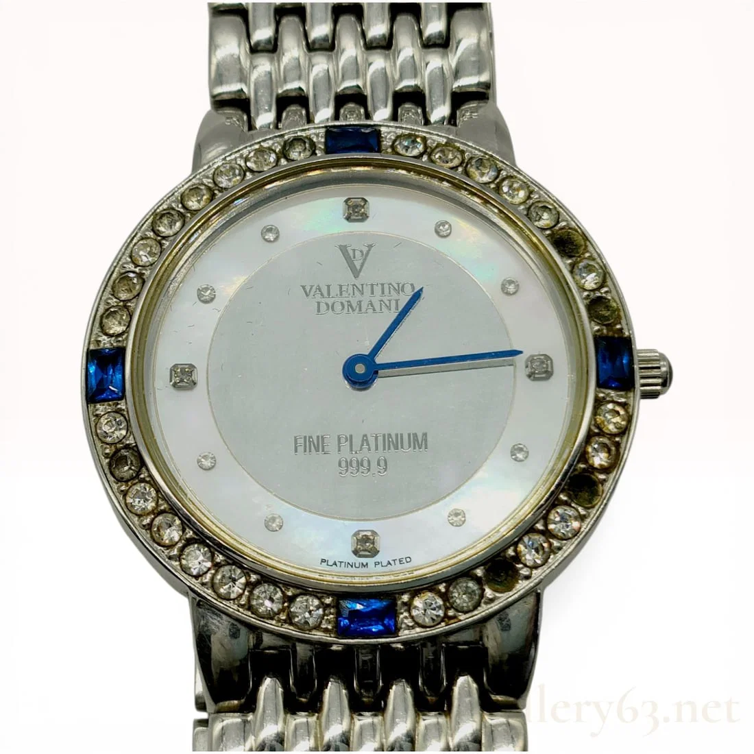 Valentino Domani Milano VD-2038 Platinum Plated Stainless Steel Wrist Watch