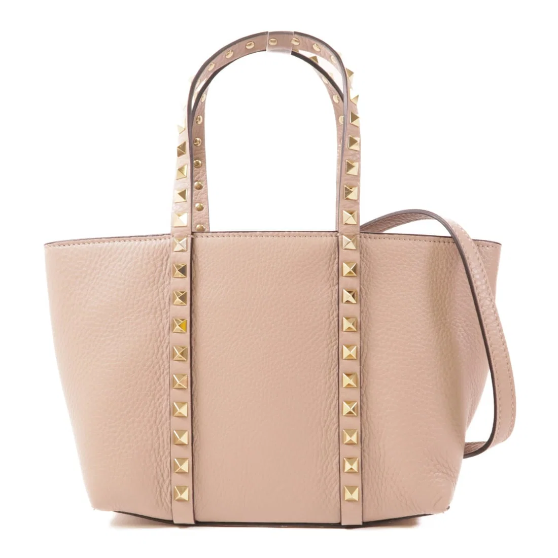 Valentino Rockstud Pink Calfskin 2 Way Shoulder Hand Bag