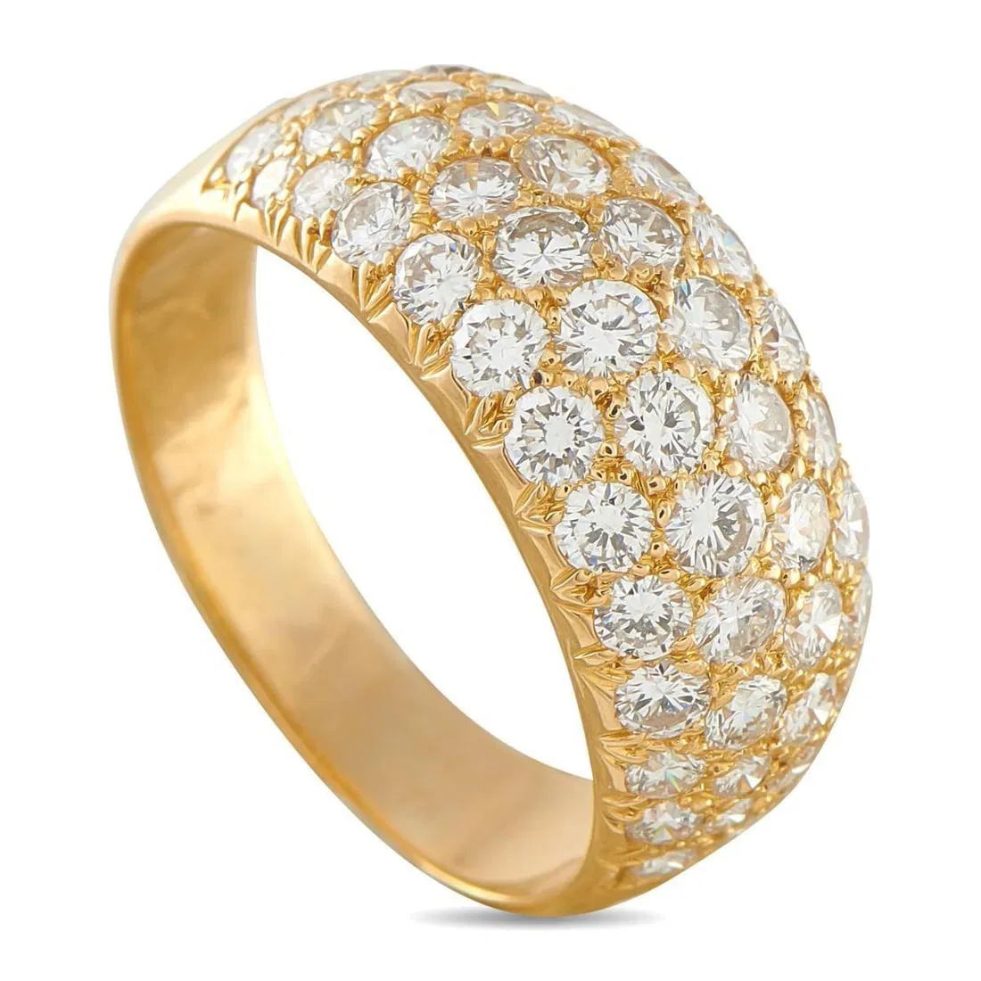 VAN CLEEF & ARPELS 18K YELLOW GOLD 1.29CT DIAMOND RING