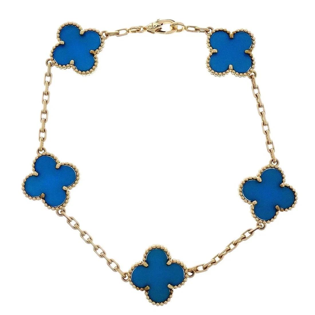 VAN CLEEF & ARPELS ALHAMBRA BRACELET BLUE