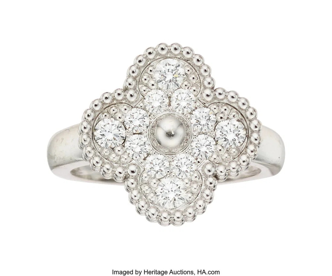 Van Cleef & Arpels Diamond, White Gold Ring, Fre