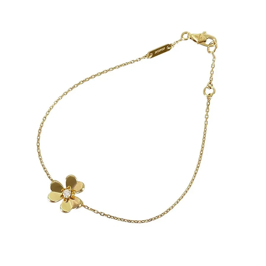 VAN CLEEF & ARPELS FRIVOLE MINI YELLOW GOLD DIAMOND BRACELET