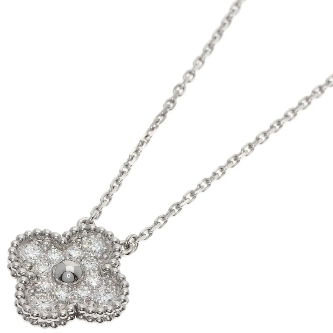 VAN CLEEF & ARPELS VINTAGE ALHAMBRA DIAMOND NECKLAC