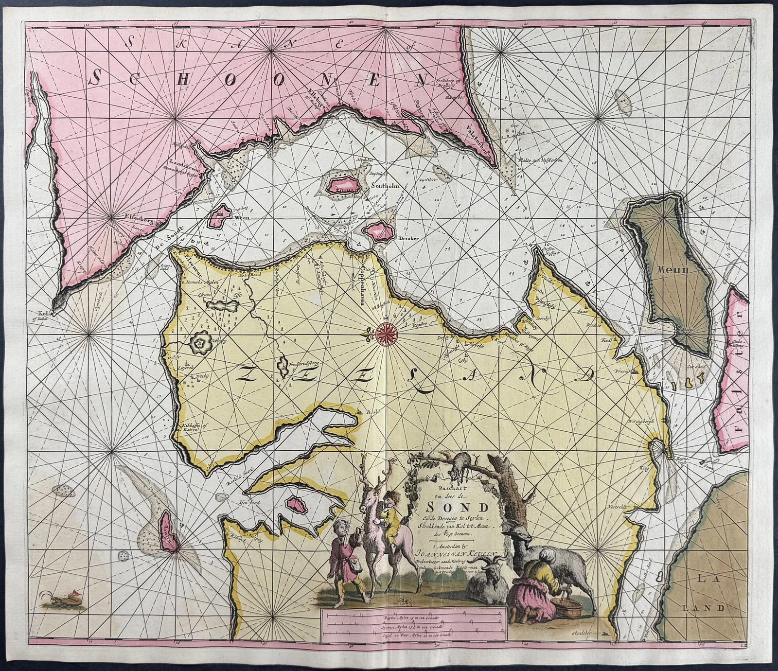 Van Keulen, Rare - Map of Denmark