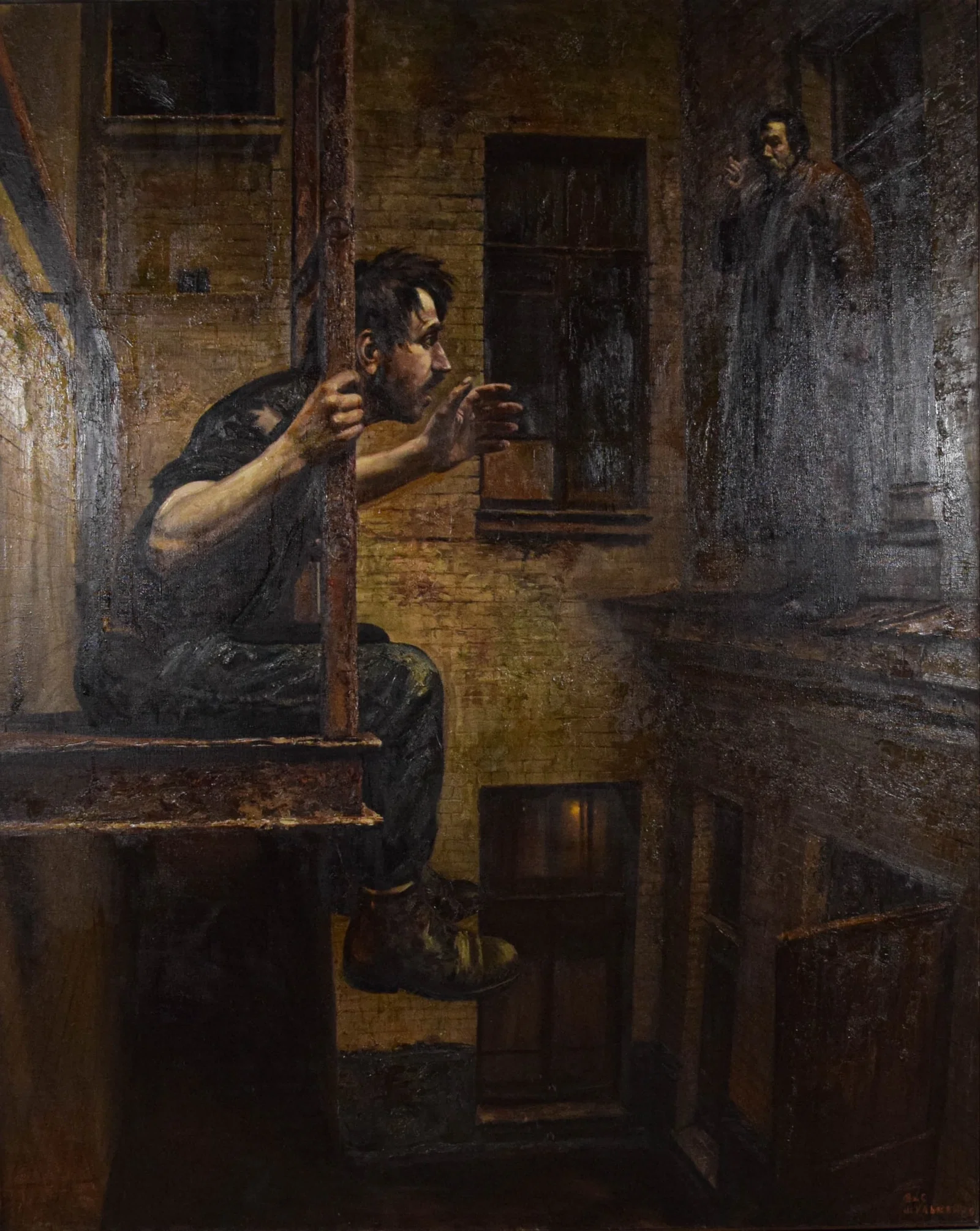 Vasily Shulzhenko Oil on Canvas Hamlet