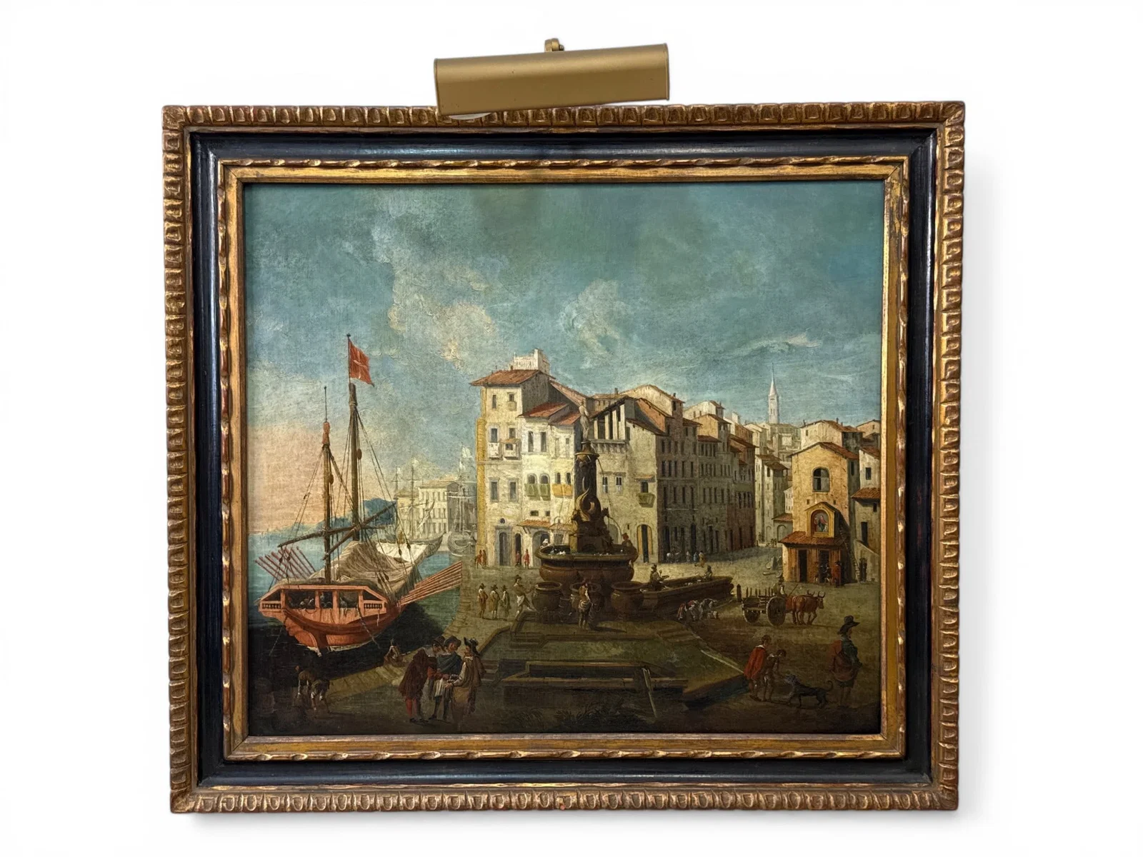 Venetian School Oil/Canvas: Grand Canal