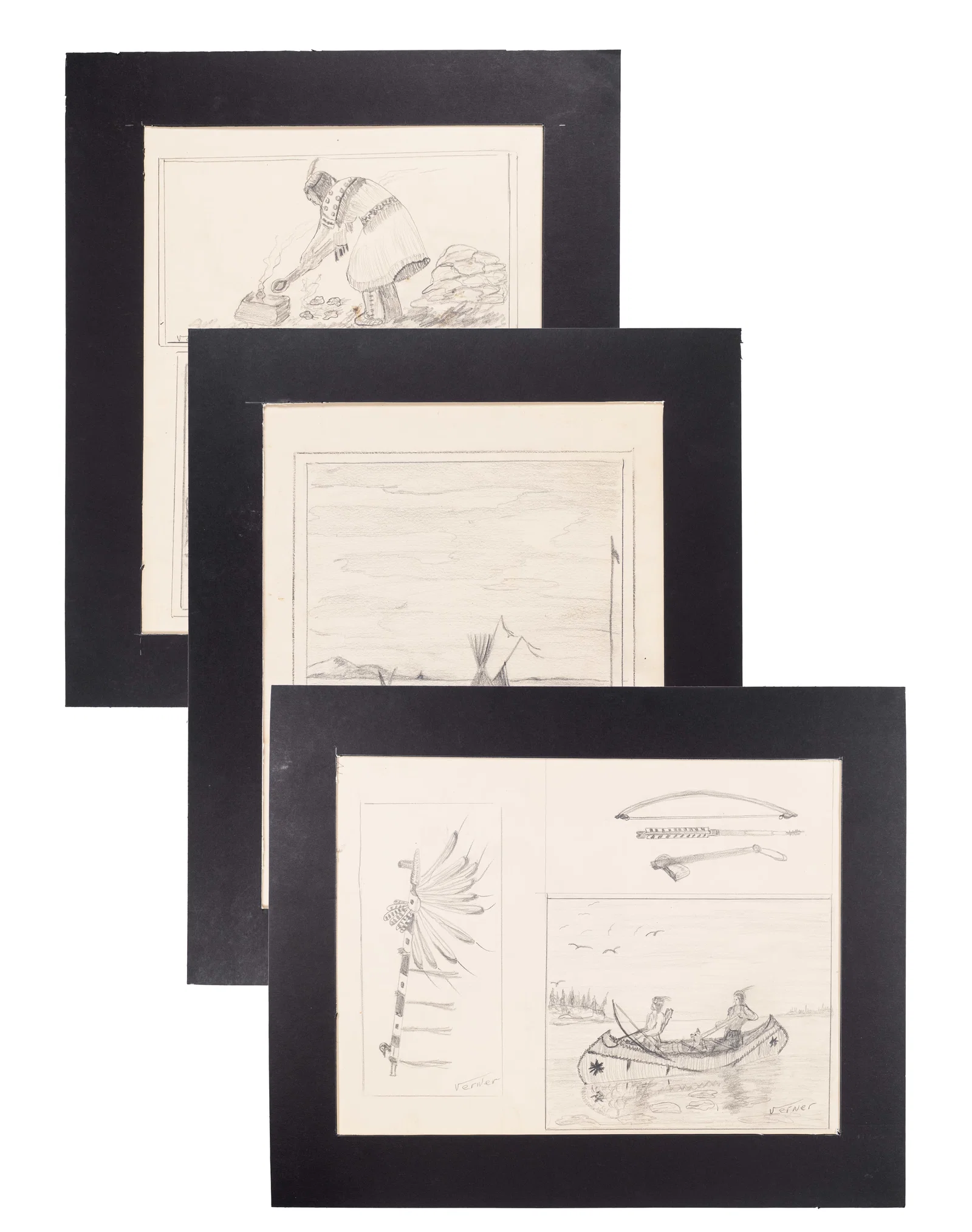 Verner, Frederick Arhur - 3 planches a dessin