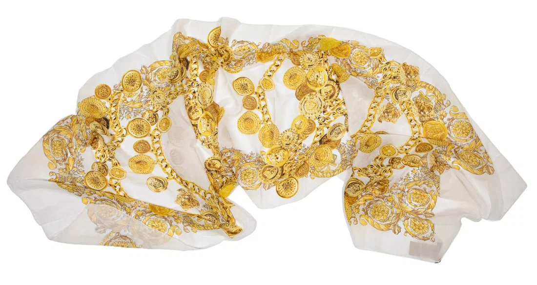 Versace Medusa Silk Chiffon Scarf