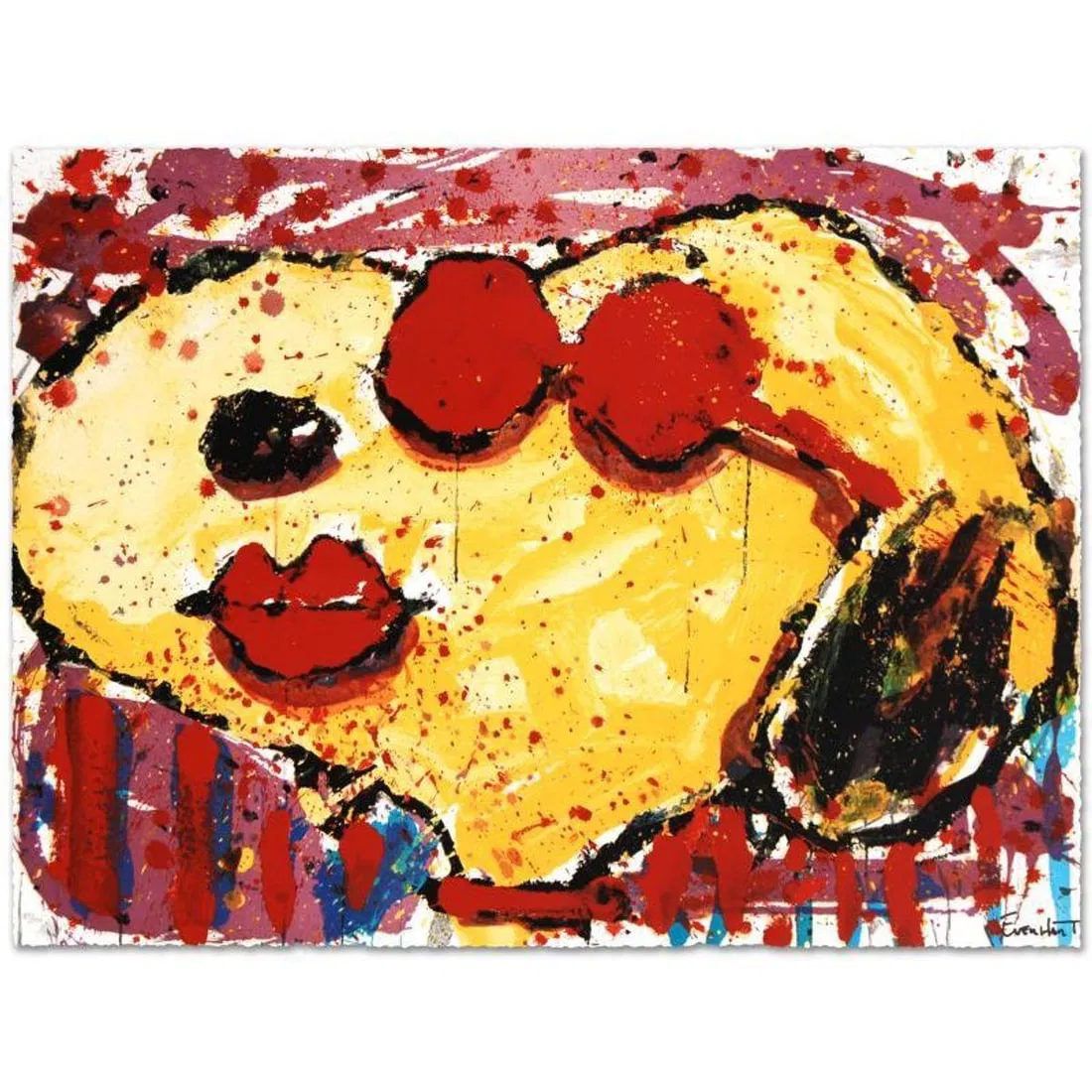 Very Cool Dog Lips in Brentwood Limited Edition Hand Pulled Original Lithograph by Renowned Charles