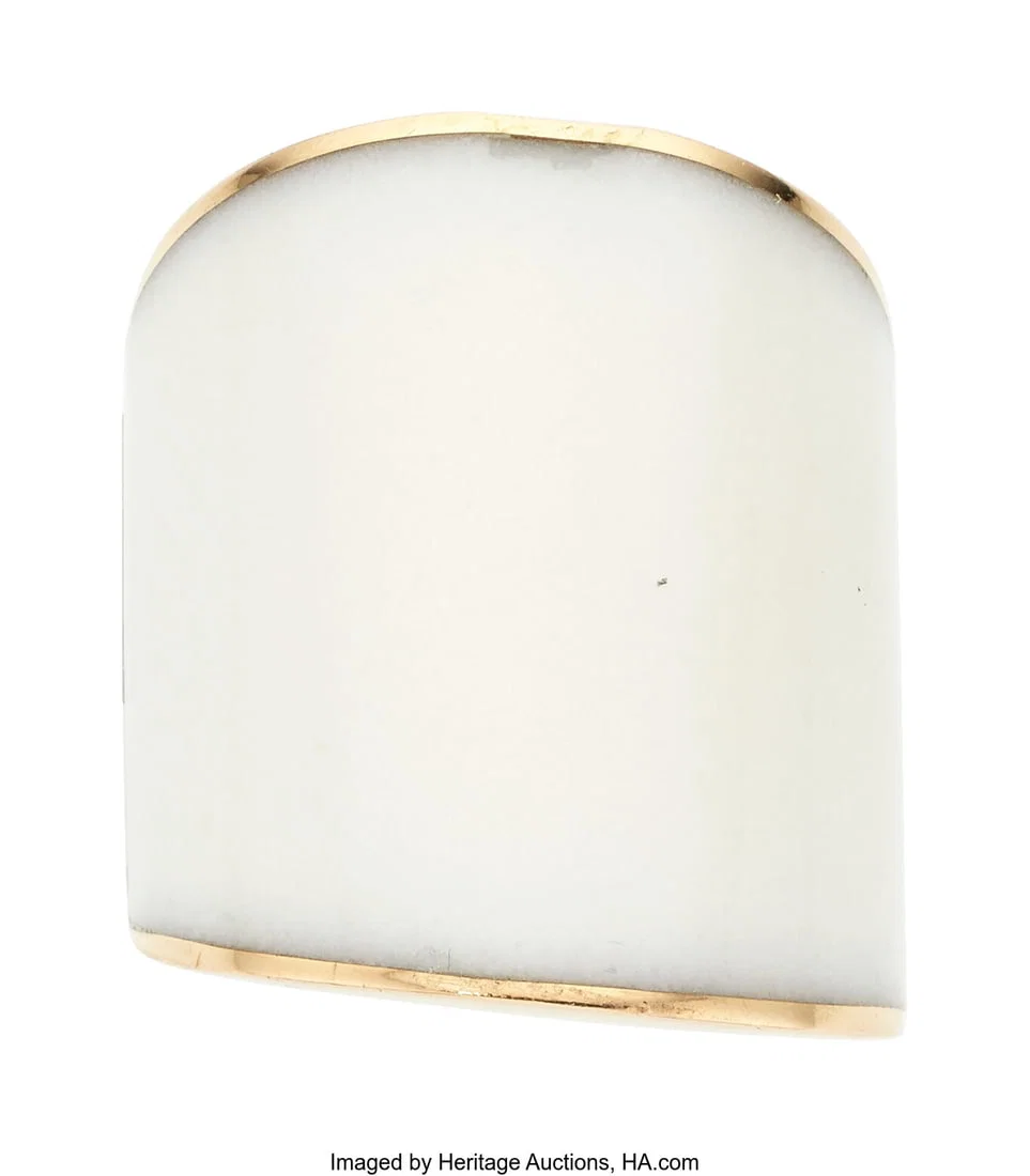 Vhernier Cacholong, Rose Gold Ring Stones: Carv