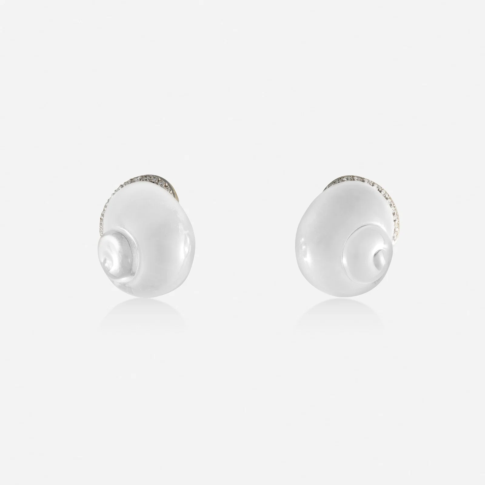 Vhernier, Rock crystal, diamond and white gold earrings