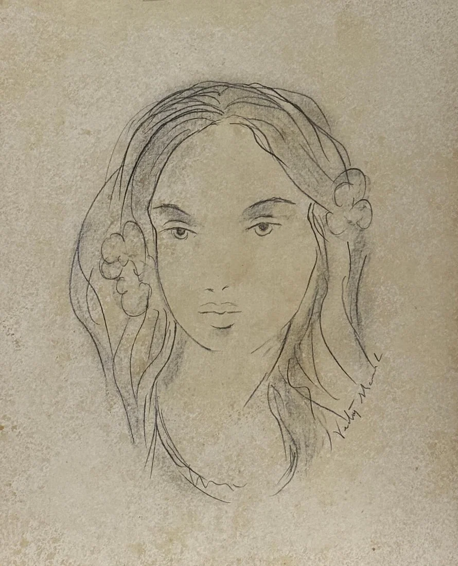 Victor Manuel, Charcoal and pencil on paper.