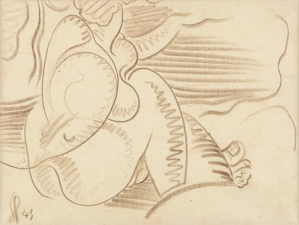 Victor Servranckx (1897-1965) ‘Nude’ pencil on paper. (1943)